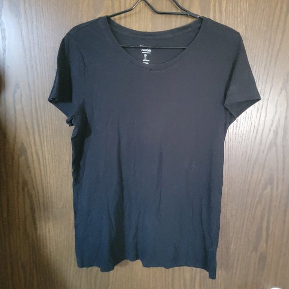 GAP Black Scoop Neck Favorite Tee Size Large - Picture 3 of 11